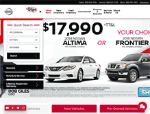 Tablet Screenshot of nissanofopelousas.com